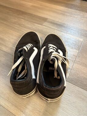 Vans Black and White Low-Top Skate Sneakers